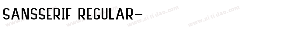 SansSerif Regular字体转换